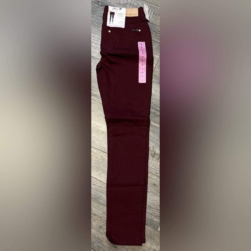 Seven7 Deep Wine Skinny Jeans Size 6